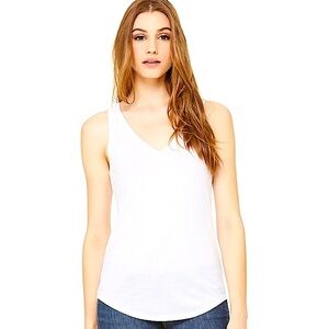 new • bella + canvas flowy v-neck tank top